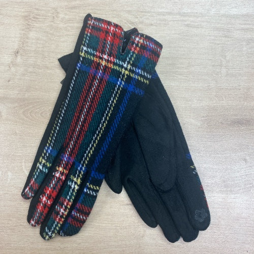 Black Stewart Tartan Gloves