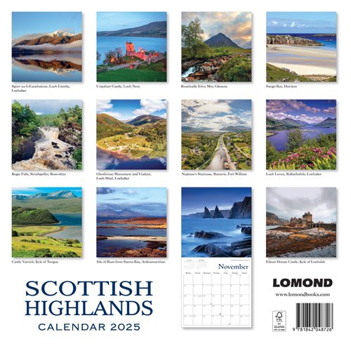 2025 Scottish Highlands Calendar 