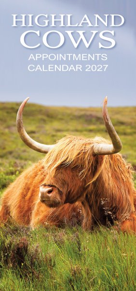 2027 Calendar Highland Cows Appointments