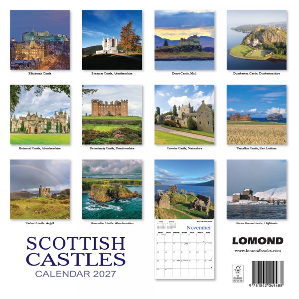 2027 Calendar Scottish Castles