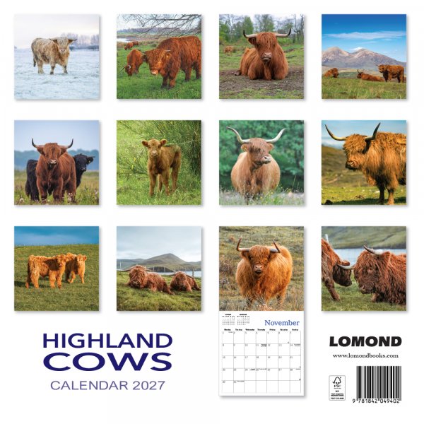 2027 Highland Cow Calendar