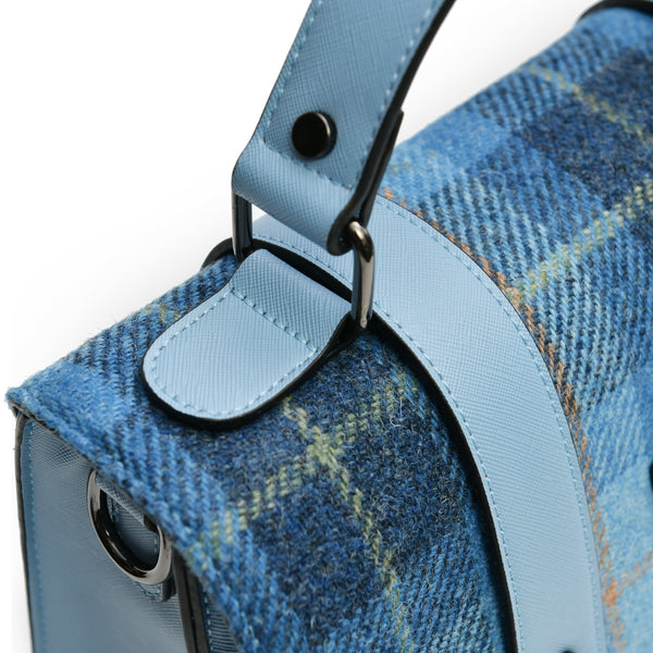 Harris Tweed Blue Tartan Bag