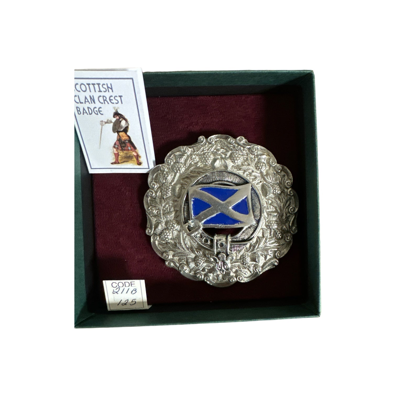 Clan Crest Plaid Brooch