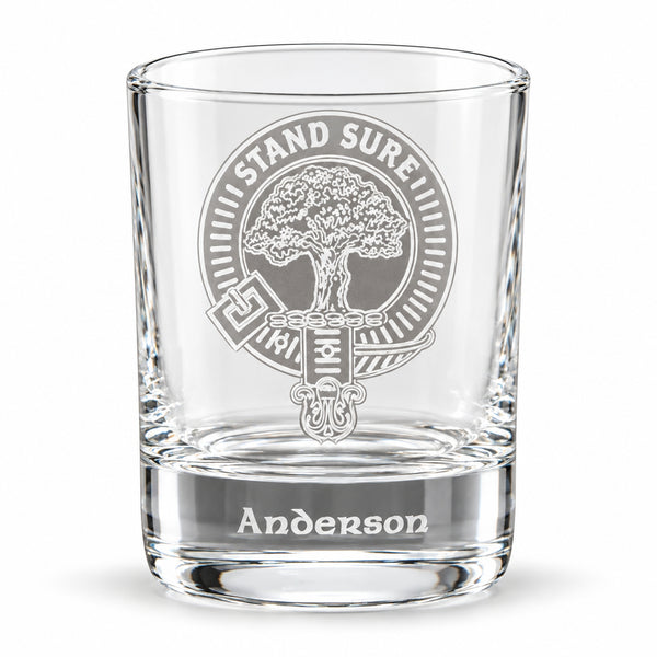 Anderson clan whisky glass