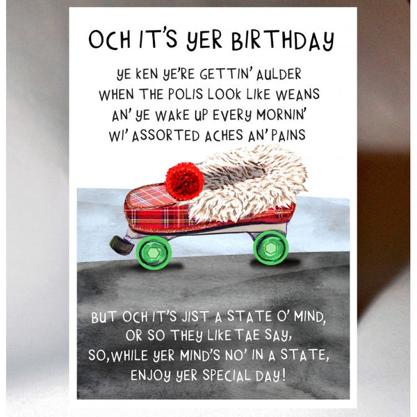Scottish Birthday Card Gettin Aulder BD115