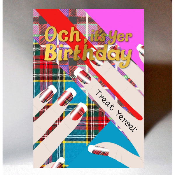 Scottish Birthday Card Treat Yersel BD170