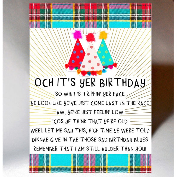 Scottish Birthday Card Aulder Than You 