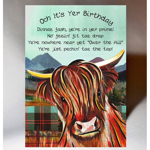 Scottish Birthday Card Pechin' tae the tap BD221