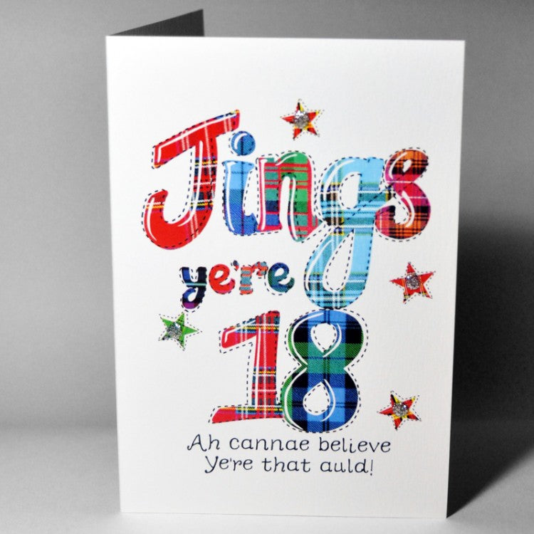 18th  birthday card