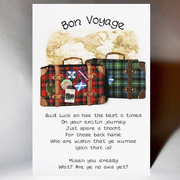 Scottish Guid Luck Card Bon Voyage 