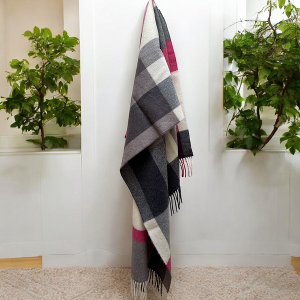 Bailey Flisk Pink Large Lambswool Scarf