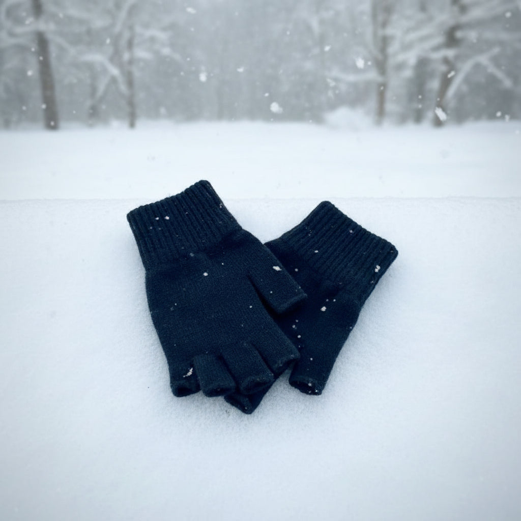 Cashmere Fingerless Gloves Mens Made In Scotland