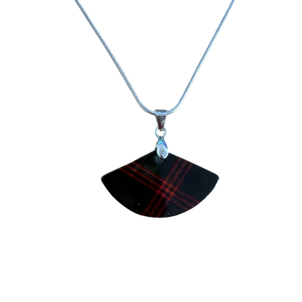 Black Red Tartan Necklace