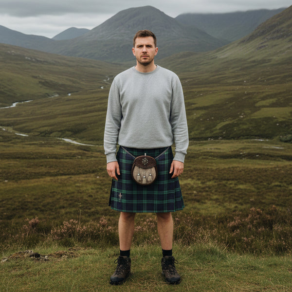 Blackwatch Tartan Polyviscose Kilt