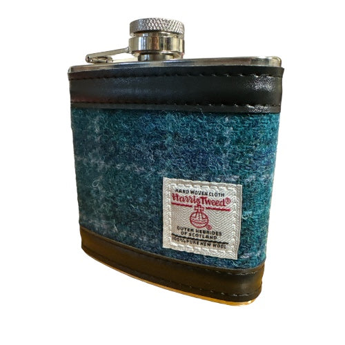 Blue  Check Hip Flask
