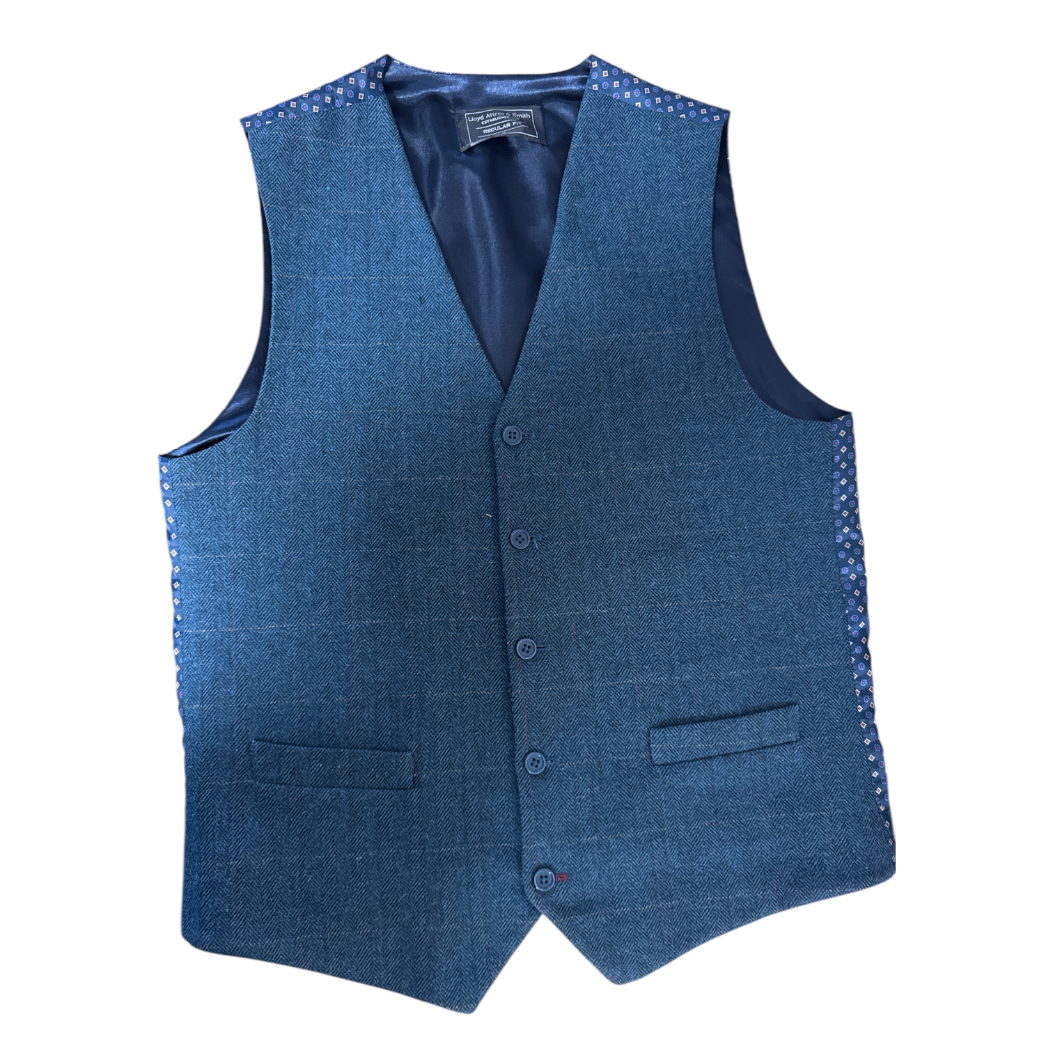 Blue Tweed look Waistcoat