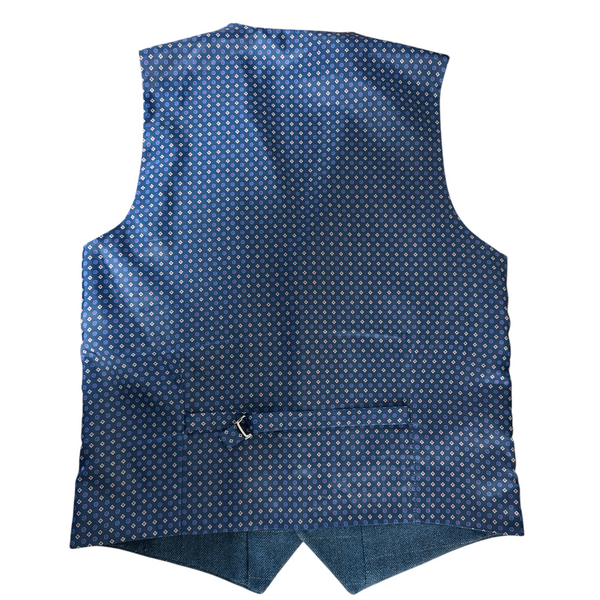 Blue Tweed look Waistcoat
