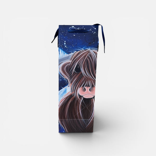 Bottle Gift bag Highlander Highland Cow Scottish 