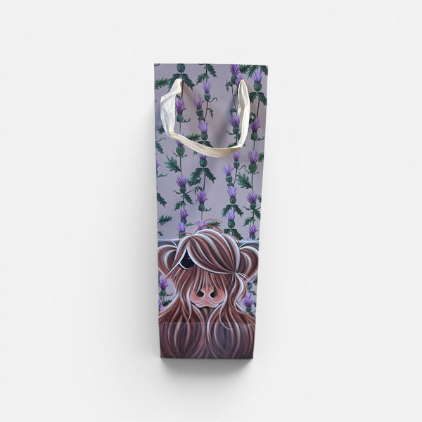 Bottle Gift bag Miss Thistle Scottish 
