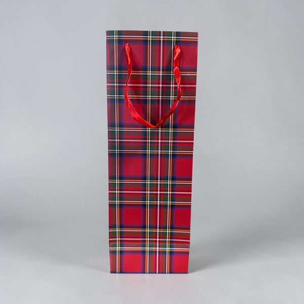 Bottle Gift bag Tartan Scottish 