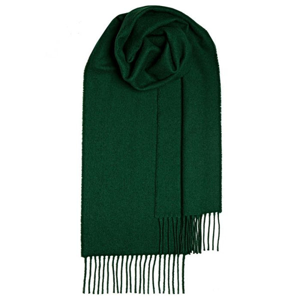Bottle green lambswool scarf 1