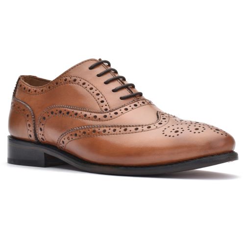 Camel Brown DayBrogue Model 873B by Thistle Shoes