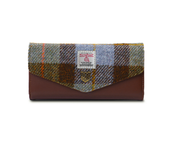 Harris Tweed Chestnut blue Purse