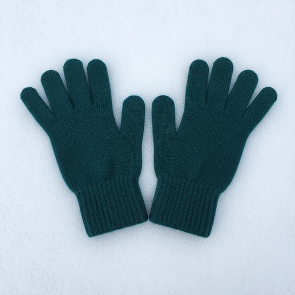 Cashmere Hunter Green Gloves