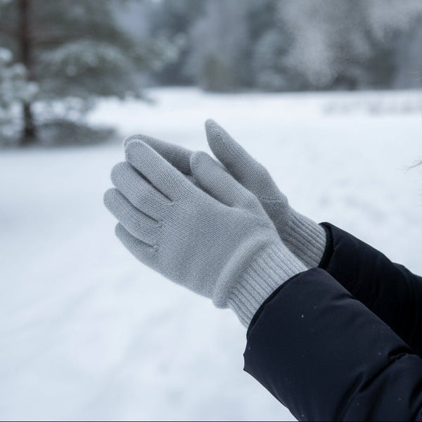 Cashmere Mid Grey Gloves