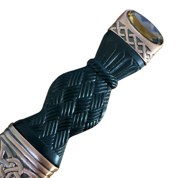 Celtic Sgian Dubh With Stone Top - Copper Finish