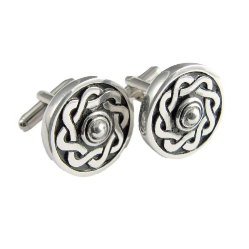 Celtic Shield Polished Cufflinks KCL9P