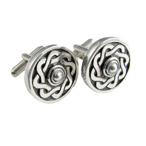 Celtic Shield Polished Cufflinks KCL9P