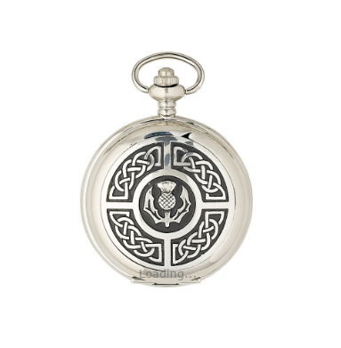 Celtic and Thistle Quartz Pocket Watch PW103Q