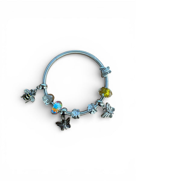 Charm Bracelet child Bee Butterfly