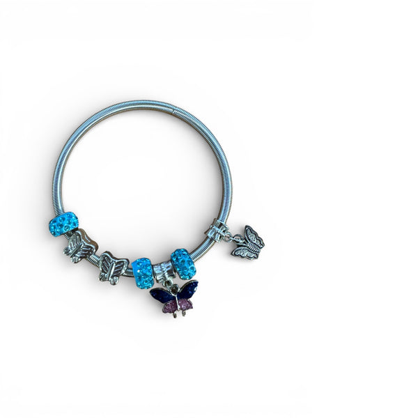 Charm Bracelet child Butterfly Blue