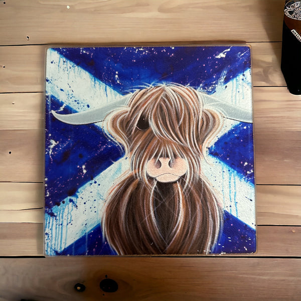 Chopping Board  Trivet Highlander Highland Cow