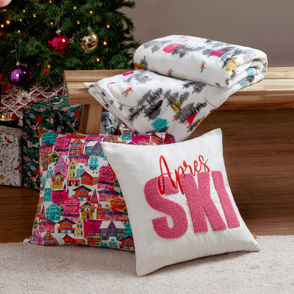 Christmas Fleece Throw Snow