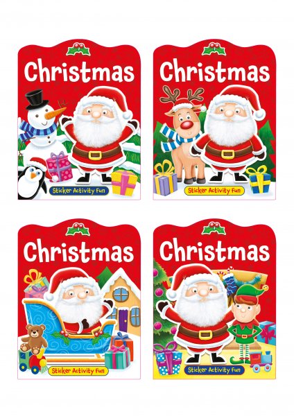 Christmas Sticker Activity Fun Set of 4