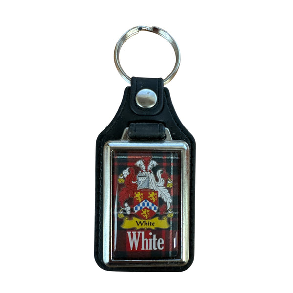 Clan Crest Key Ring White
