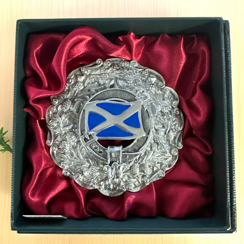 Clan Crest Plaid Brooch