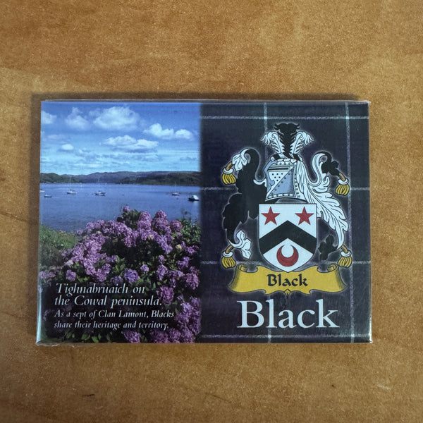 Clan Fridge Magnet Black