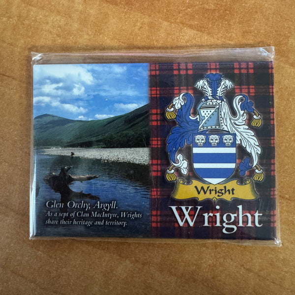 Clan Fridge Magnet Wright