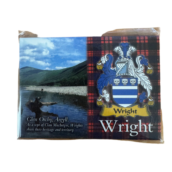 Clan Fridge Magnet Wright