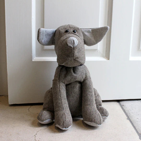 Doorstop Dog Herringbone