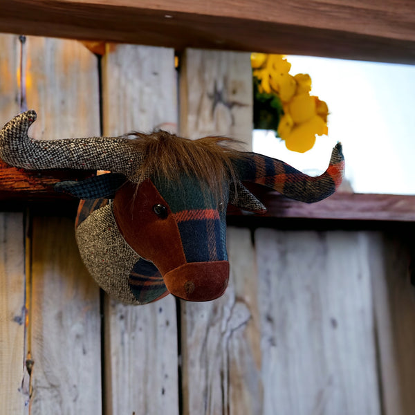 Dora Designs  Highland Cow Trophy Head Wall Mount.