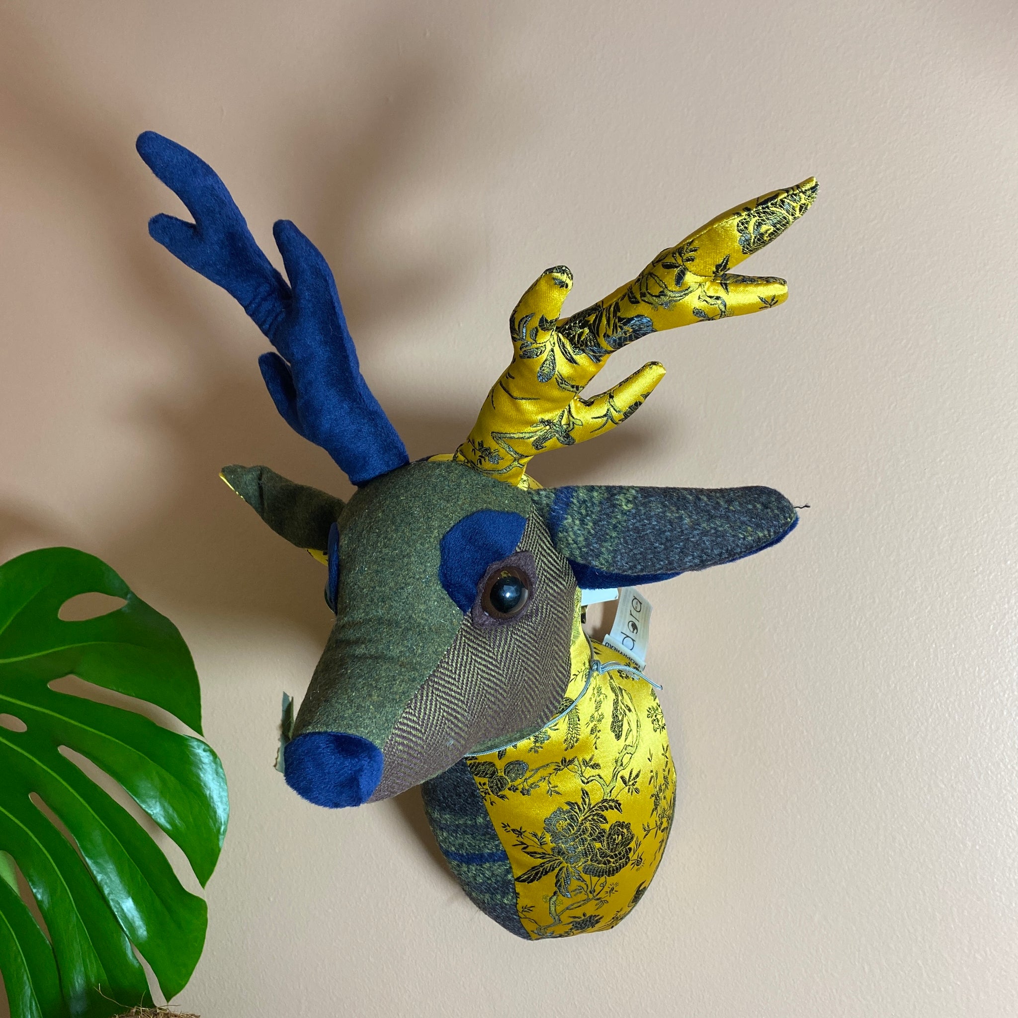 Dora Designs  Patchwork Stag Trophy Head Wall Mount.