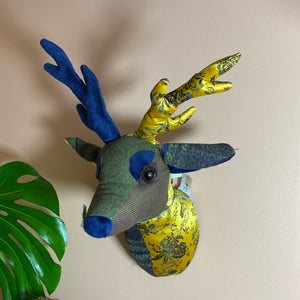 Dora Designs  Patchwork Stag Trophy Head Wall Mount.
