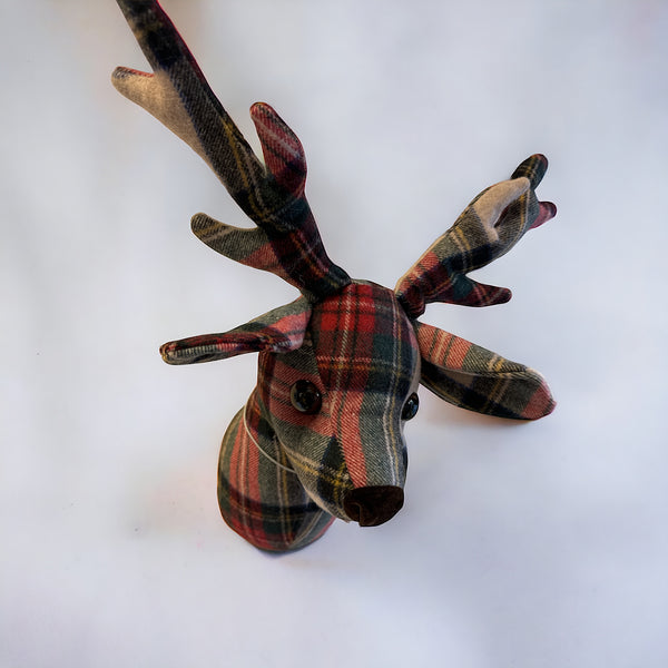 Dora Designs  Stag Tartan Trophy Head Wall Mount.