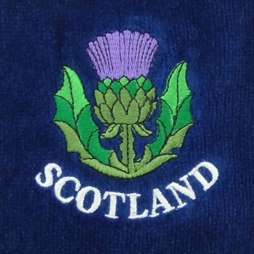 Embroidered Thistle Scotland Golf Towel