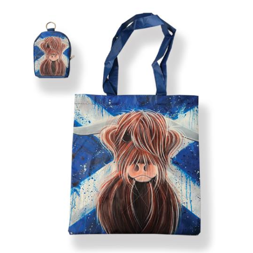 Foldable Shopping Bag Highlander Highland Cow 